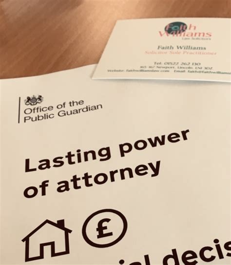 Using a Lasting Power of Attorney .